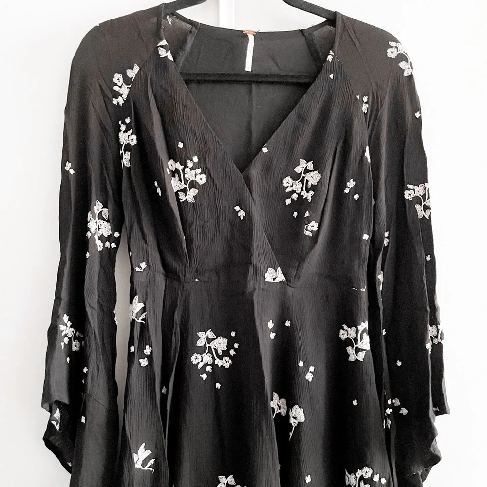 Free People Embroidered Bell Sleeve Dress - Picture 5 of 13